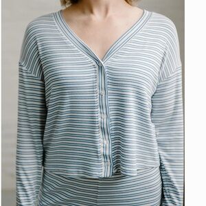 Z Supply Blue and White Striped cardigan